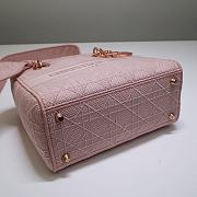 DIOR MEDIUM LADY D-LITE BAG BOIS DE ROSE M0565 SIZE 24 x 20 x 11 CM - 5