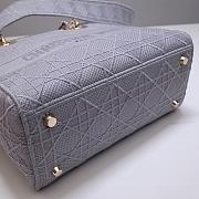 DIOR MEDIUM LADY D-LITE BAG GRAY M0565 SIZE 24 x 20 x 11 CM - 5