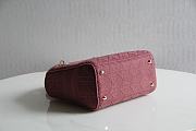 DIOR MEDIUM LADY D-LITE BAG ROSEWOOD M0565 SIZE 24 x 20 x 11 CM - 2