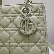 MEDIUM ULTRAMATTE LADY DIOR BAG AVOCADO GREEN M0565 SIZE 24 x 20 x 11 CM - 5