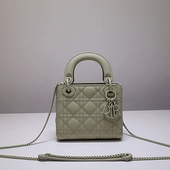 MINI ULTRAMATTE LADY DIOR BAG AVOCADO GREEN M0505 SIZE 17 x 15 x 7 CM