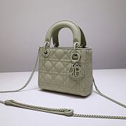 MINI ULTRAMATTE LADY DIOR BAG AVOCADO GREEN M0505 SIZE 17 x 15 x 7 CM - 4