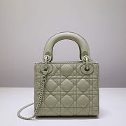 MINI ULTRAMATTE LADY DIOR BAG AVOCADO GREEN M0505 SIZE 17 x 15 x 7 CM - 5