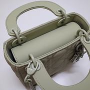 MINI ULTRAMATTE LADY DIOR BAG AVOCADO GREEN M0505 SIZE 17 x 15 x 7 CM - 6