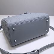 MEDIUM ULTRAMATTE LADY DIOR BAG DENIM BLUE M0565 SIZE 24 x 20 x 11 CM - 5