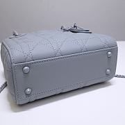MINI ULTRAMATTE LADY DIOR BAG DENIM BLUE M0505 SIZE 17 x 15 x 7 CM - 6
