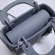 MINI ULTRAMATTE LADY DIOR BAG DENIM BLUE M0505 SIZE 17 x 15 x 7 CM - 5