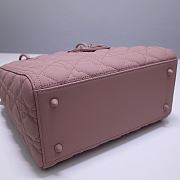 MEDIUM ULTRAMATTE LADY DIOR BAG NUDE PINK M0565 SIZE 24 x 20 x 11 CM - 6