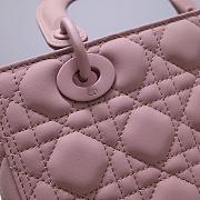 MEDIUM ULTRAMATTE LADY DIOR BAG NUDE PINK M0565 SIZE 24 x 20 x 11 CM - 3