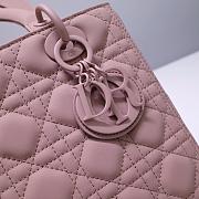 MEDIUM ULTRAMATTE LADY DIOR BAG NUDE PINK M0565 SIZE 24 x 20 x 11 CM - 4