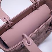 MEDIUM ULTRAMATTE LADY DIOR BAG NUDE PINK M0565 SIZE 24 x 20 x 11 CM - 2