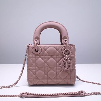 MINI ULTRAMATTE LADY DIOR BAG NUDE PINK M0505 SIZE 17 x 15 x 7 CM