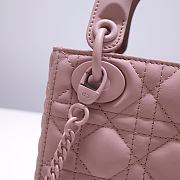 MINI ULTRAMATTE LADY DIOR BAG NUDE PINK M0505 SIZE 17 x 15 x 7 CM - 6