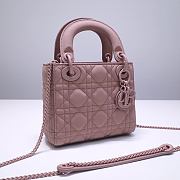 MINI ULTRAMATTE LADY DIOR BAG NUDE PINK M0505 SIZE 17 x 15 x 7 CM - 5