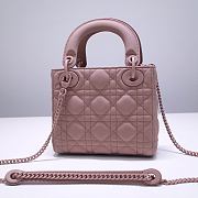 MINI ULTRAMATTE LADY DIOR BAG NUDE PINK M0505 SIZE 17 x 15 x 7 CM - 4