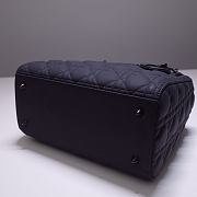 MEDIUM ULTRAMATTE LADY DIOR BAG INDIGO BLUE M0565 SIZE 24 x 20 x 11 CM - 2