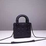 MINI ULTRAMATTE LADY DIOR BAG INDIGO BLUE M0505 SIZE 17 x 15 x 7 CM - 1