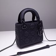 MINI ULTRAMATTE LADY DIOR BAG INDIGO BLUE M0505 SIZE 17 x 15 x 7 CM - 5