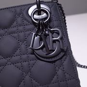 MINI ULTRAMATTE LADY DIOR BAG INDIGO BLUE M0505 SIZE 17 x 15 x 7 CM - 4