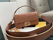 FENDI BAGUETTE BROWN LEATHER 8BR600 SIZE 26 x 4 x 14 CM - 1