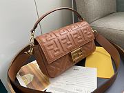 FENDI BAGUETTE BROWN LEATHER 8BR600 SIZE 26 x 4 x 14 CM - 2