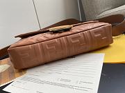 FENDI BAGUETTE BROWN LEATHER 8BR600 SIZE 26 x 4 x 14 CM - 5