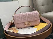 FENDI BAGUETTE PINK LEATHER 8BR600 SIZE 26 x 4 x 14 CM - 1
