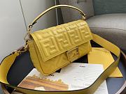 FENDI BAGUETTE YELLOW LEATHER 8BR600 SIZE 26 x 4 x 14 CM - 5