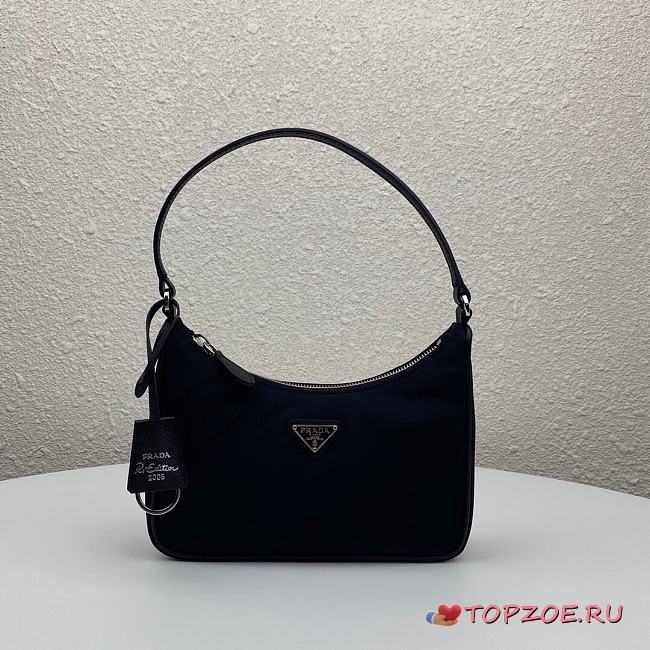 PRADA RE-EDITION 2005 RE-NYLON MINI BLACK 1NE204 SIZE 23x13x5 CM - 1