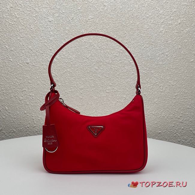 PRADA RE-EDITION 2005 RE-NYLON MINI RED 1NE204 SIZE 23x13x5 CM - 1