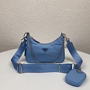 PRADA RE-EDITION 2005 RE-NYLON BAG LIGHT BLUE 1BH204_R064 SIZE 22x12x6 CM - 1