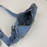 PRADA RE-EDITION 2005 RE-NYLON BAG LIGHT BLUE 1BH204_R064 SIZE 22x12x6 CM - 6