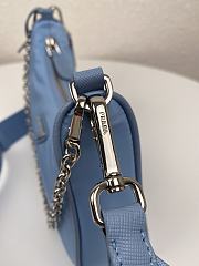 PRADA RE-EDITION 2005 RE-NYLON BAG LIGHT BLUE 1BH204_R064 SIZE 22x12x6 CM - 5
