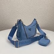 PRADA RE-EDITION 2005 RE-NYLON BAG LIGHT BLUE 1BH204_R064 SIZE 22x12x6 CM - 4