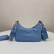 PRADA RE-EDITION 2005 RE-NYLON BAG LIGHT BLUE 1BH204_R064 SIZE 22x12x6 CM - 2