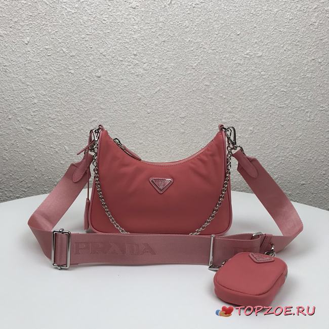 PRADA RE-EDITION 2005 RE-NYLON BAG LIGHT PINK 1BH204_R064 SIZE 22x12x6 CM - 1