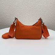 PRADA RE-EDITION 2005 RE-NYLON BAG ORANGE 1BH204_R064 SIZE 22x12x6 CM - 6