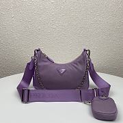 PRADA RE-EDITION 2005 RE-NYLON BAG PURPLE 1BH204_R064 SIZE 22x12x6 CM - 1