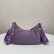 PRADA RE-EDITION 2005 RE-NYLON BAG PURPLE 1BH204_R064 SIZE 22x12x6 CM - 5