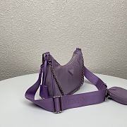 PRADA RE-EDITION 2005 RE-NYLON BAG PURPLE 1BH204_R064 SIZE 22x12x6 CM - 6