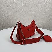 PRADA RE-EDITION 2005 RE-NYLON BAG RED 1BH204_R064 SIZE 22x12x6 CM - 6