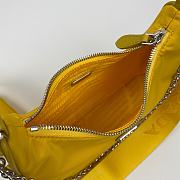 PRADA RE-EDITION 2005 RE-NYLON BAG YELLOW 1BH204_R064 SIZE 22x12x6 CM - 3