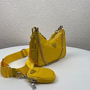 PRADA RE-EDITION 2005 RE-NYLON BAG YELLOW 1BH204_R064 SIZE 22x12x6 CM - 5