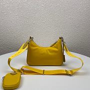 PRADA RE-EDITION 2005 RE-NYLON BAG YELLOW 1BH204_R064 SIZE 22x12x6 CM - 6
