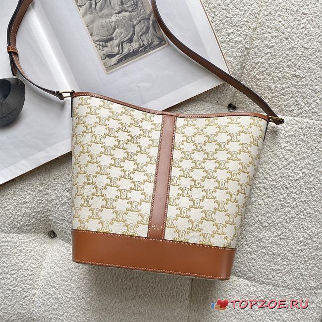 CELINE MEDIUM BUCKET WHITE 191132 SIZE 33 x 27 x 17 CM - 1