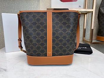 CELINE MEDIUM BUCKET TAN 191132 SIZE 33 x 27 x 17 CM