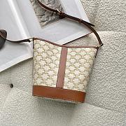 CELINE SMALL BUCKET WHITE 191442 SIZE 20 × 22 × 13 CM - 1