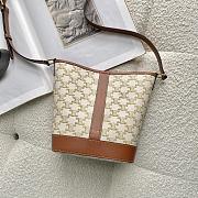 CELINE SMALL BUCKET WHITE 191442 SIZE 20 × 22 × 13 CM - 3