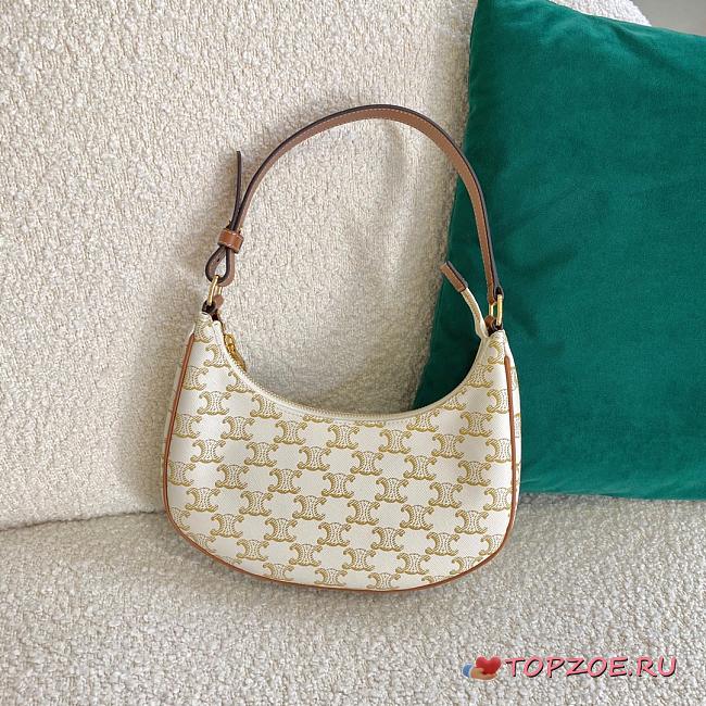 CELINE AVA BAG WHITE 193952 SIZE 23 × 14 × 7 CM - 1