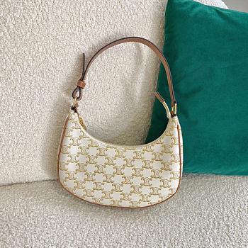 CELINE AVA BAG WHITE 193952 SIZE 23 × 14 × 7 CM